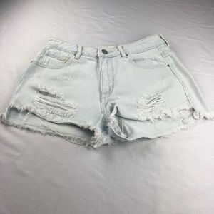 PACSUN High Rise Jean Cut-off Shorts Size 27